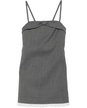 Maje Abito Corto Con Fiocco - Grigio