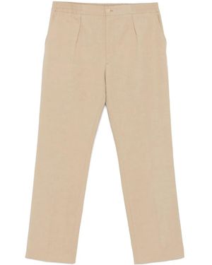 Fursac Slub-Texture Trousers - Natural