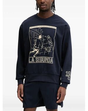 adidas Real Madrid Heritage Graphic-Print Sweatshirt - Blue