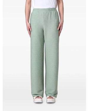 Max Mara Elasticated-Waistband Straight-Leg Pants - Green