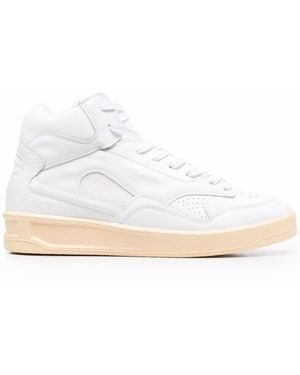 Jil Sander Basket High Top Leather Trainers - White