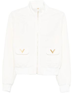 Valentino Garavani Zip-Front Sweatshirt - White