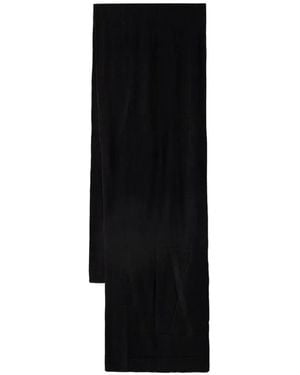 ARMANI EXCHANGE Logo-Intarsia Scarf - Black