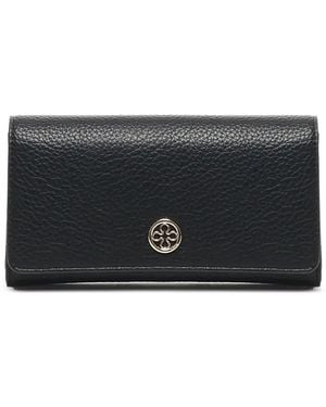 V73 Cartera Con Placa Del Logo - Negro