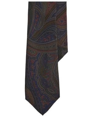 Ralph Lauren Cravatta Con Stampa Paisley - Nero