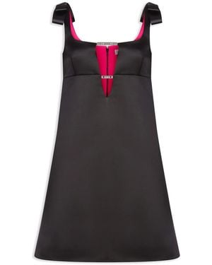 Nina Ricci Satin-Finish A-Line Minidress - Black
