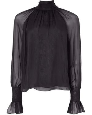 Temperley London Quintette Ruffled-Cuff Blouse - Blue
