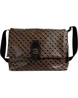 Gherardini Große Softy Schultertasche Mit Logo-Print - Schwarz
