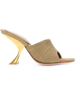 AMINA MUADDI Taylor Woven Sandals - Metallic