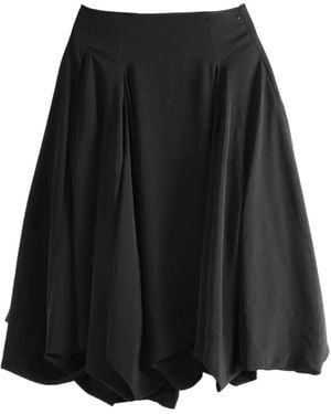 Yohji Yamamoto Draped Asymmetric Skirt - Black