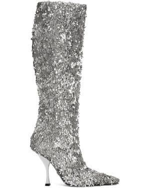 Dolce & Gabbana Botas Con Lentejuelas - Blanco