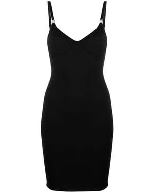 Coperni Fitted Jersey Bustier Minidress - Black