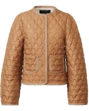 Fabiana Filippi Quilted Single-Breasted Puffer Jacket - Brown