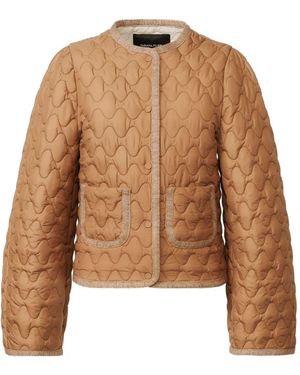 Fabiana Filippi Quilted Single-Breasted Puffer Jacket - Brown