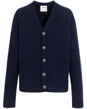 Barrie V-Neck Button Cardigan - Blue