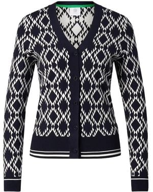 Bogner Amber Jacquard-Knit Cardigan - Blue