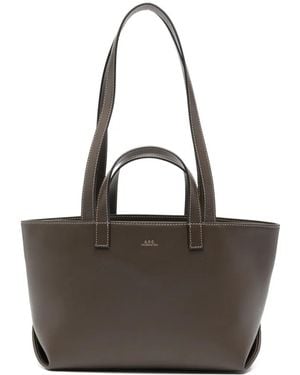 A.P.C. Drummer Logo-Print Top-Handle Tote Bag - Schwarz