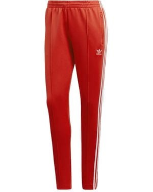 adidas Superstar-Stripe Track Pants - Red