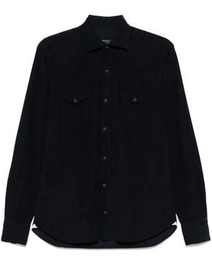 Barba Napoli Corduroy Shirt - Blue