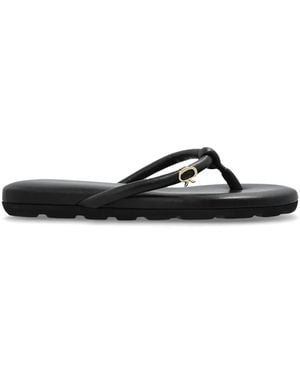 Gianvito Rossi Juno Slip-On Flip-Flop Sandals - Black