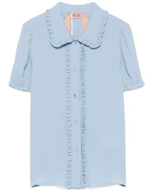 N°21 Ruffled-Trim Blouse - Blue