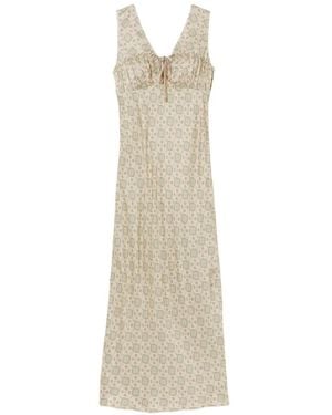 Claudie Pierlot Patterned Satin Dress - White