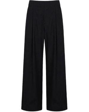 Societe Anonyme Pantalon Ample Gatsby À Design Plissé - Black