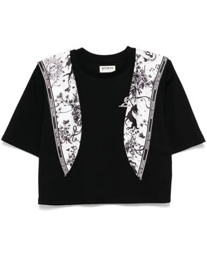 Musium Div. T-Shirt Met Geborduurd Logo - Zwart
