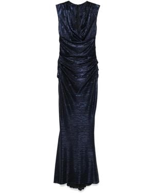 Talbot Runhof Pleated Gown - Blue