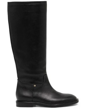 Baldinini Leather Knee-High Boots - Black