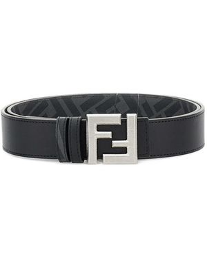 Fendi Logo-Buckle Belt - Black