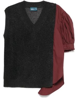 Kolor Pullover Mit V-Ausschnitt - Schwarz