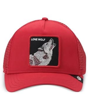 Goorin Bros Lone Wolf Patch Trucker Cap - Red
