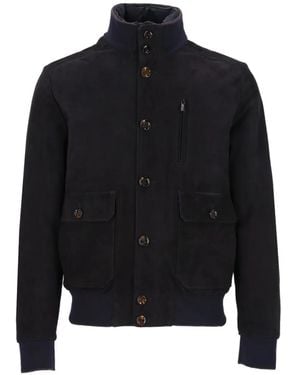 Moorer Button-Up Sheepskin Jacket - Black