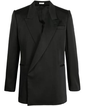 McQueen Double-Breasted Blazer - Black