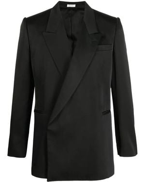 McQueen Double-Breasted Blazer - Black