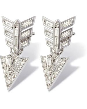 Annoushka Orecchini Pendenti Deco Feather Arrow - Bianco