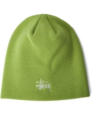 Stussy Logo-Embroidered Beanie - Green