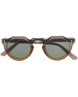 Lesca Tinted Round-Frame Sunglasses - Gray