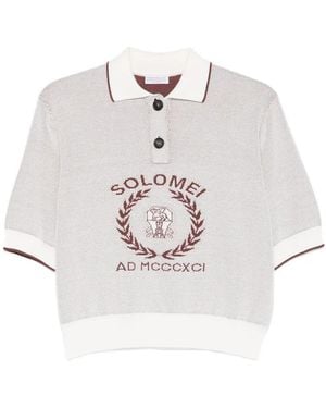 Brunello Cucinelli Graphic Polo Shirt - White