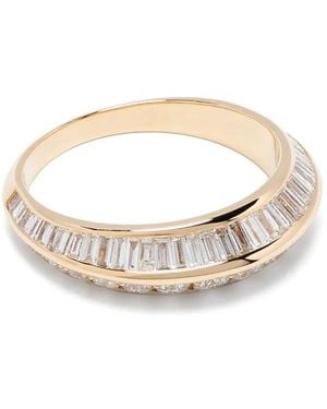 Lizzie Mandler Anillo En Oro Amarillo De 18 Ct Con Diamante - Blanco