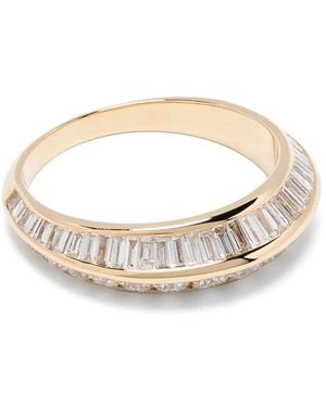 Lizzie Mandler 18Kt Diamond Crescent Ring - White
