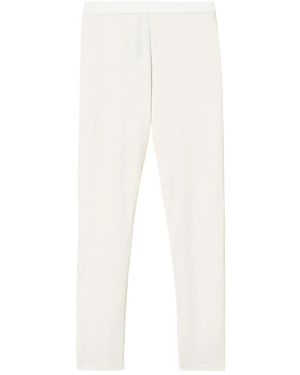 Twinset Satin-Detail Trousers - White