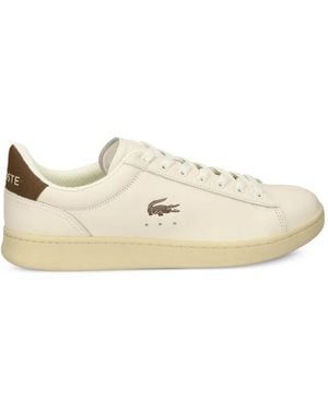 Lacoste Carnaby Leather Trainers - Natural