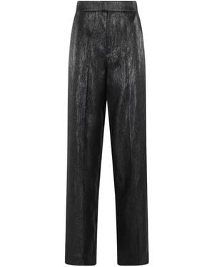 FEDERICA TOSI Shimmer-Effect Trousers - Black