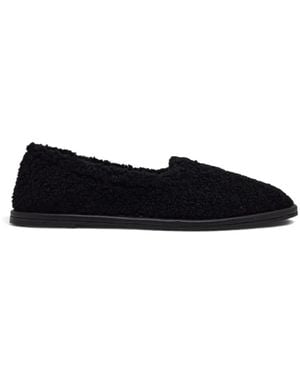 Casadei Peak Loafer Mit Shearling-Struktur Und Logoplakette - Schwarz