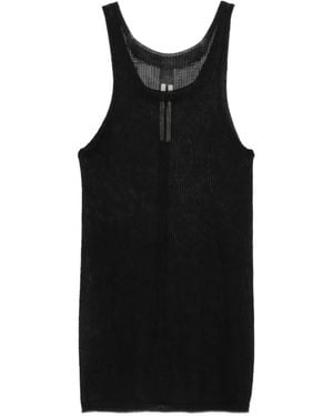 Rick Owens Pony Ribbed-Knit Tank Top - Black