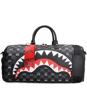 Sprayground Karierte Reisetasche Mit Hai-Print - Schwarz