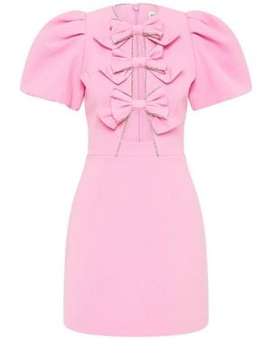 Rebecca Vallance Bow-Embellished Mini Dress - Pink