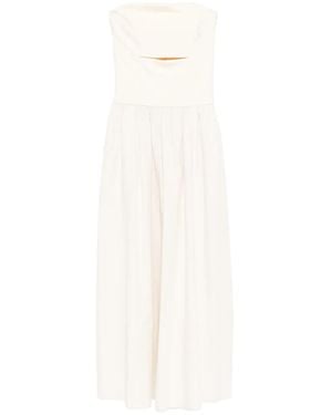Esse Studios Strapless Split Midi Dress - White